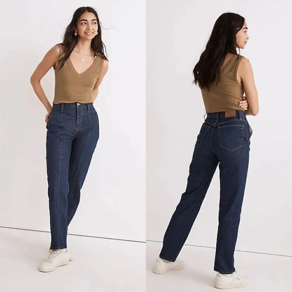 Madewell The Perfect Vintage Straight Jean in Greenhaven Wash: Seamed Version 26